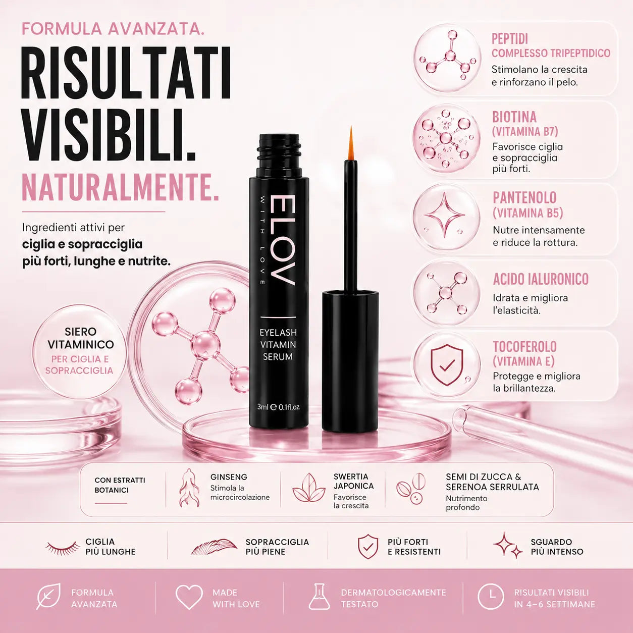 Elov Vitamin Serum™ - Siero Vitaminico ciglia e sopracciglia
